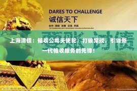 上海清债：催收公司天使轮：打破常规，引领新一代催收服务的先锋！