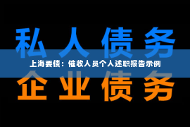 上海要债：催收人员个人述职报告示例
