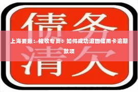 上海要账：催收专员：如何成功追回信用卡逾期款项