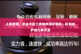 上海收债：企业不发工资如何追讨债务：权利维护的几种方法