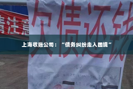 上海收账公司：“债务纠纷走入困境”