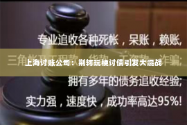 上海讨账公司：荆轲玩梗讨债引发大混战