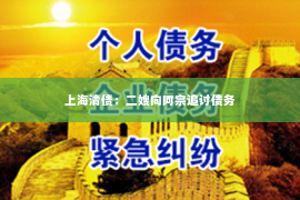 上海清债：二嫂向阿宗追讨债务