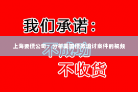 上海要债公司：分析美国债务追讨案件的视频