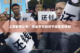上海要债公司：沉迷享乐的孩子是来索债的