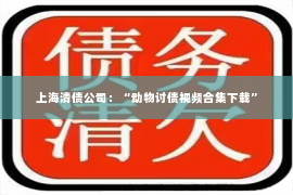 上海清债公司：“动物讨债视频合集下载”