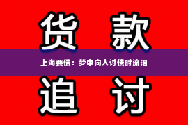 上海要债：梦中向人讨债时流泪