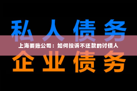 上海要账公司：如何投诉不还款的讨债人