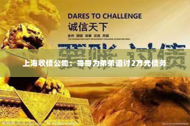 上海收债公司：哥哥为弟弟追讨2万元债务