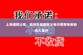 上海追债公司：如何处理因帮父母讨债而导致的伤人事件