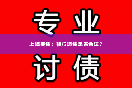 上海要债：强行追债是否合法？