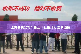 上海要债公司：张三丰在四川方言中追债