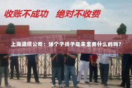 上海追债公司：矮个子孩子是来索要什么的吗？