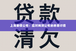 上海要债公司：应对网贷公司的恶意讨债