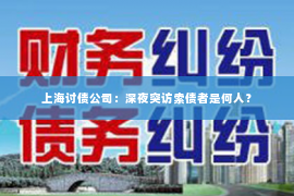 上海讨债公司：深夜突访索债者是何人？
