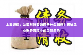 上海追债：公司对账要账属于什么职位？揭秘企业财务流程中的关键角色