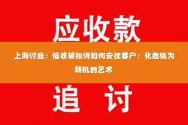 上海讨账：催收被投诉如何安抚客户：化危机为转机的艺术