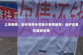 上海要债：如何举报中信银行恶意催收：维护自身权益的指南