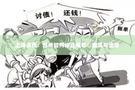 上海清债：台州如何停止催收：困境与出路