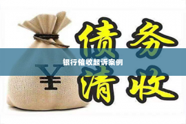 银行催收起诉案例