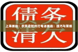 上海要账：农资店如何打电话要账：技巧与策略