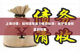 上海讨债：如何填写暴力催收投诉：维护自身权益的指南