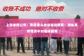上海要债公司：奇葩老头要账视频播放：揭秘民间借贷中的趣味瞬间