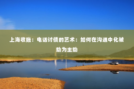 上海收账：电话讨债的艺术：如何在沟通中化被动为主动