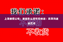 上海要债公司：要账怎么说可怜的话：高效沟通的艺术