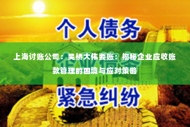 上海讨账公司：吴桥大伟要账：揭秘企业应收账款管理的困境与应对策略