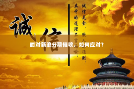 面对新浪分期催收，如何应对？