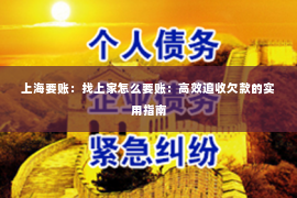 上海要账：找上家怎么要账：高效追收欠款的实用指南