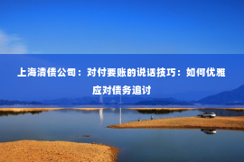上海清债公司：对付要账的说话技巧：如何优雅应对债务追讨