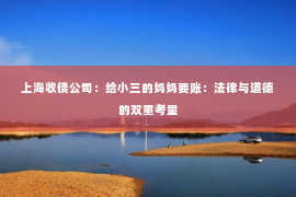 上海收债公司：给小三的妈妈要账：法律与道德的双重考量
