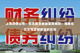 上海清债公司：东北美女要账全部视频：揭秘东北女性坚韧要账的风采