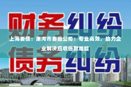 上海要债：漯河市要账公司：专业高效，助力企业解决应收账款难题