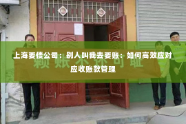 上海要债公司：别人叫我去要账：如何高效应对应收账款管理