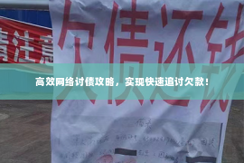 高效网络讨债攻略，实现快速追讨欠款！