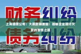 上海追债公司：大鹏封飙要账：揭秘企业追讨欠款的智慧之道