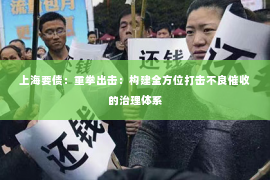 上海要债：重拳出击：构建全方位打击不良催收的治理体系