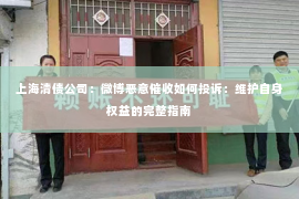 上海清债公司：微博恶意催收如何投诉：维护自身权益的完整指南