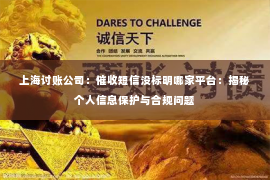 上海讨账公司：催收短信没标明哪家平台：揭秘个人信息保护与合规问题
