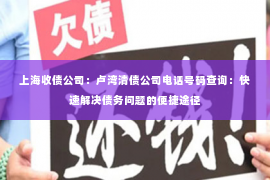 上海收债公司：卢湾清债公司电话号码查询：快速解决债务问题的便捷途径
