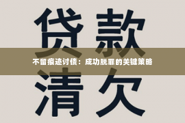 不留痕迹讨债：成功脱罪的关键策略