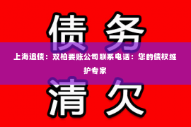 上海追债：双柏要账公司联系电话：您的债权维护专家