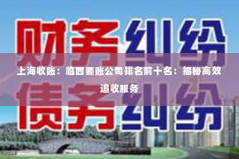 上海收账：临西要账公司排名前十名：揭秘高效追收服务