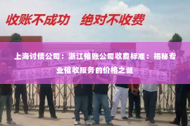 上海讨债公司：浙江催账公司收费标准：揭秘专业催收服务的价格之谜