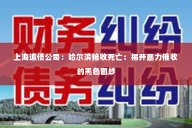 上海追债公司：哈尔滨催收死亡：揭开暴力催收的黑色面纱