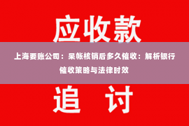 上海要账公司：呆帐核销后多久催收：解析银行催收策略与法律时效