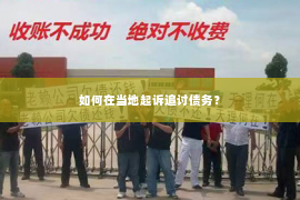 如何在当地起诉追讨债务？